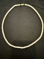 Classic Vintage Freshwater Cultured Pearl Necklace - Single Strand
