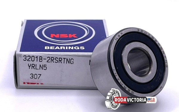 NSK 3201 B-2RSRTNG Sealed Ball Bearing 12x32x15.9 Angular Contact 5201 2RS