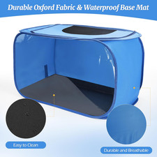 Chicken Brooder Box Chicks Pop up Chick Kit Clear Window Waterproof Mat Storage