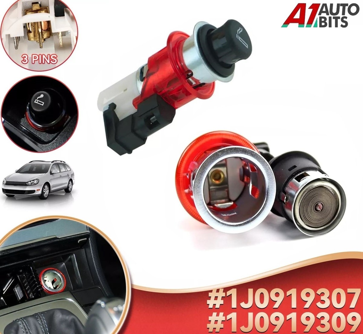 car cigarette charger socket DR-07 12V-24V Car Cigarette Lighter Socket