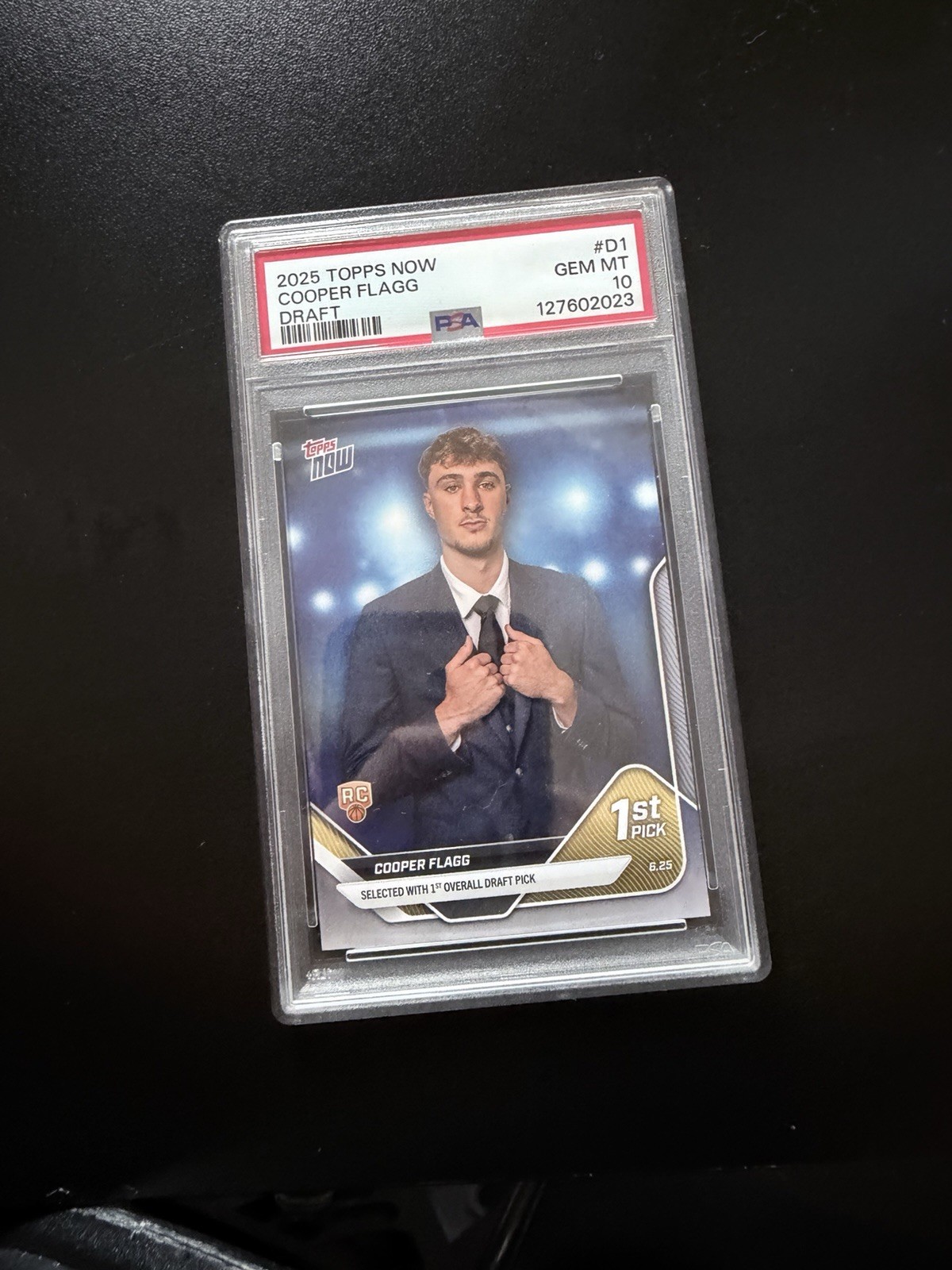 2025 Topps Now Draft Cooper Flagg #D1 PSA 10 Gem Mint Rookie RC Duke Dallas SP