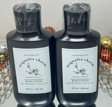 2 Bath  Body Works MAGNOLIA CHARM Body Lotion 8 oz NEW VERY RARE 