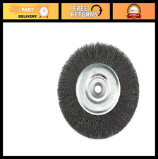 8-Inch Crimped Bench Wire Wheel, Carbon Steel, Coarse 0.012-Inch, 5/8-1/2" Arbor