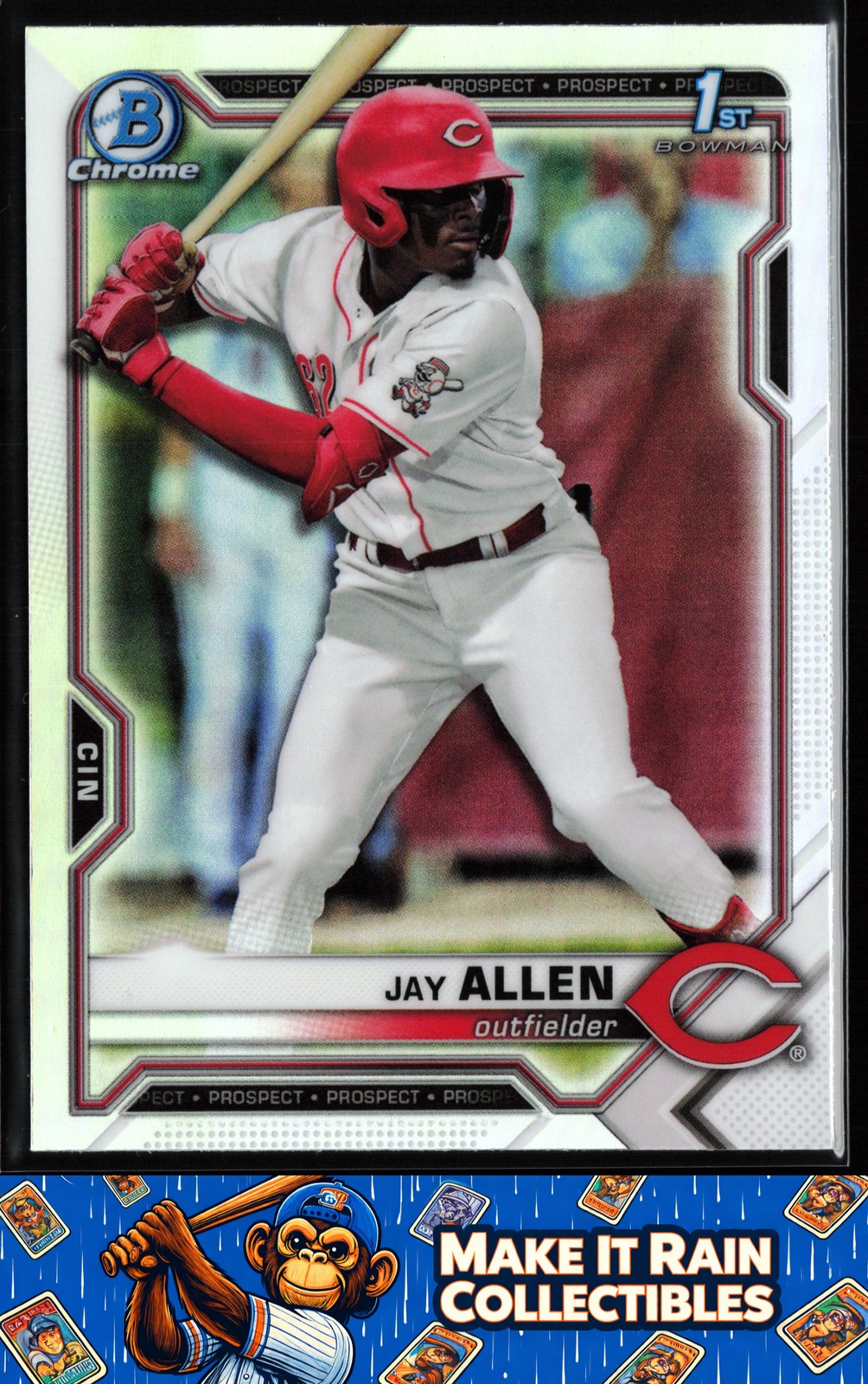 Jay Allen 1st 2021 Bowman Draft Chrome Refractor #BDC-11 Cincinnati Reds