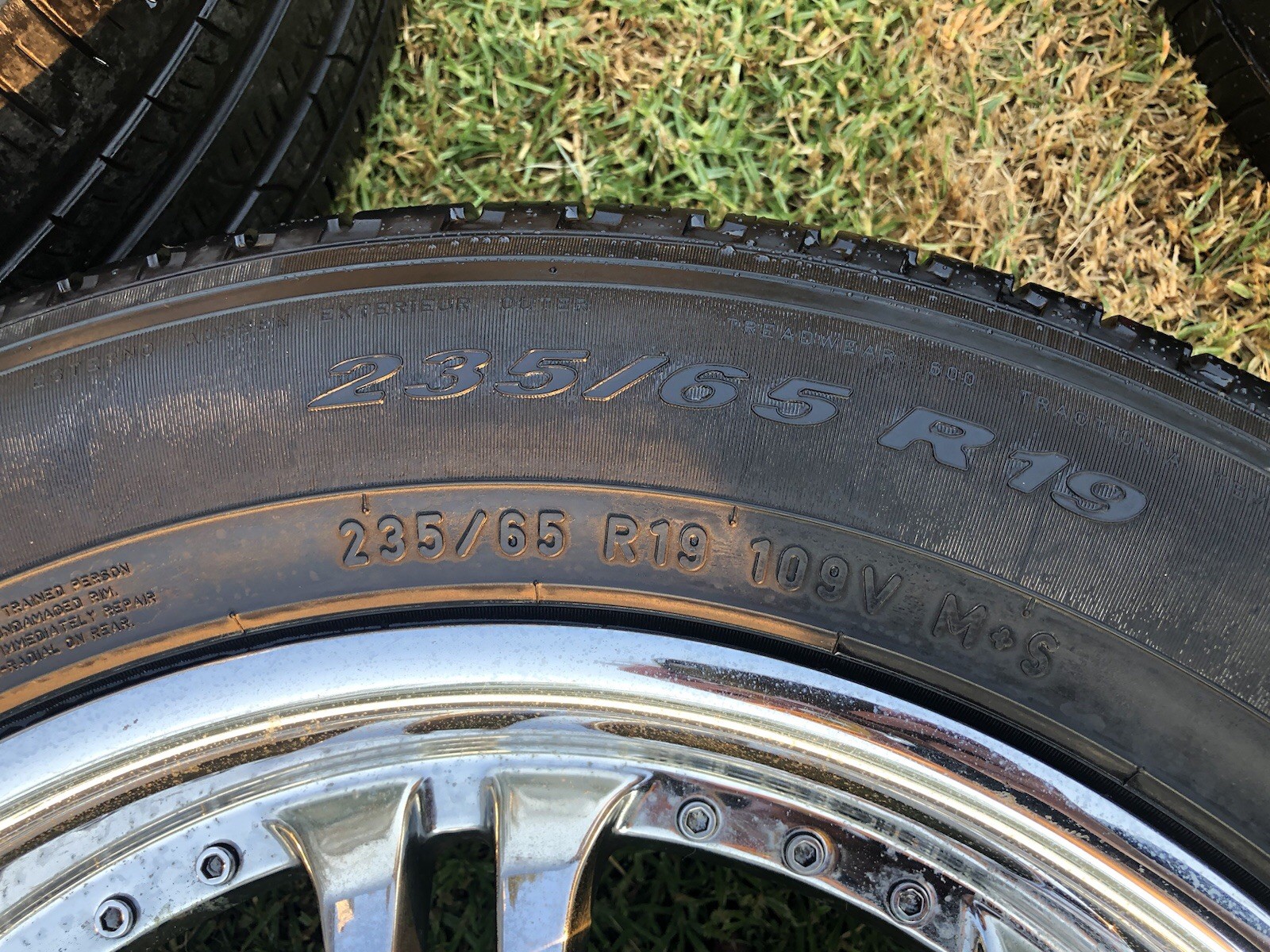 Armano Rims and Tires 19” x8” Pair & 20” x 8.5” Pair Set of 4 Wheels 5 x 4.75”