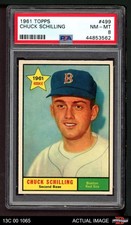 1961 Topps #499 Chuck Schilling Red Sox RC PSA 8 - NM/MT