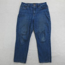 Talbots Womens Modern Ankle Jeans Size 10 Blue Denim Stretch