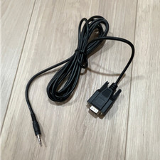 3.5mm Male to DB9 Male RS-232 Serial Coil Cord Cable 10 ft Black 1:1