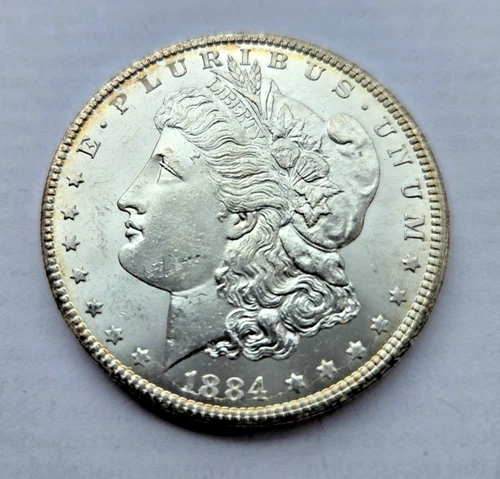 1884 CC Morgan Dollar, Frosty White Gem BU, Original Clean Surfaces