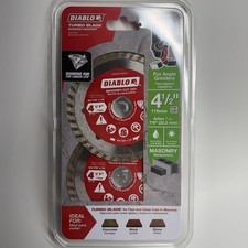 DIABLO 4-1/2 in. Turbo Rim Masonry Diamond Cut Off Blade Value Pack 2-Pack