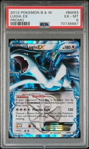 2013 POKEMON BLACK & WHITE PROMO #BW83 LUGIA EX PROMO PSA 6