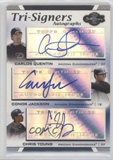 2007 Co-Signers Tri-Signers Carlos Quentin Conor Jackson Chris Young Auto 0b2