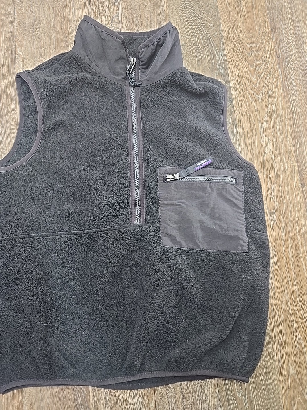 Patagonia Women's XS Synchilla Vest Black Quarter Zip Fleece Chest Pocket thumbnail 3