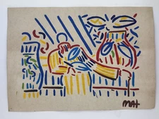 Peter Max COA Art Painting Original Drawing Vintage Paper Signed