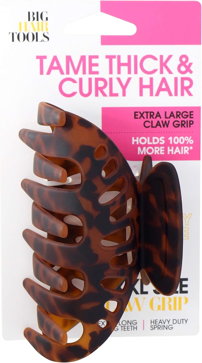 Big Hair Tools, XXL Size Claw Grip, Shell, 1 Pack