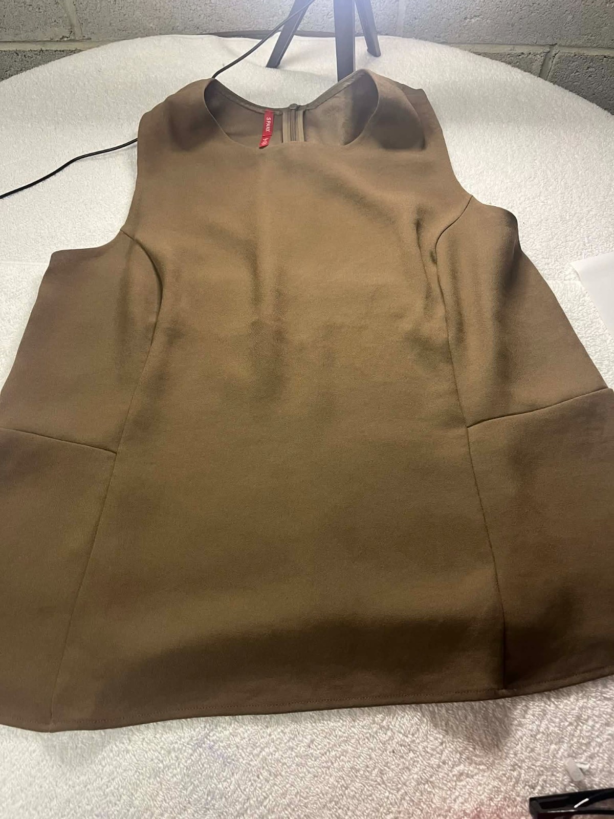 Spanx truffle brown shell size large polyester bl… - image 1