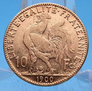 Frankreich 10 Francs 1900 Marianne Coq 3 23 Gramm 900 Gold Ss (2)