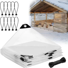 6.6x13ft Chicken Coop Covers Accessories for Winter - Easy to Install 6.6x13Ft