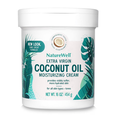NatureWell Extra Virgin Coconut Oil Moisturizing Cream For All Skin Types 16 oz
