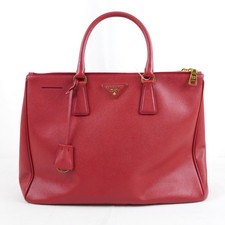 Prada Double Zip Lux Leather Tote Shoulder Ba...