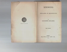 SERMONS PREACHED IN MANCHESTER-Alexander Maclaren    FIRST SERIES   1879