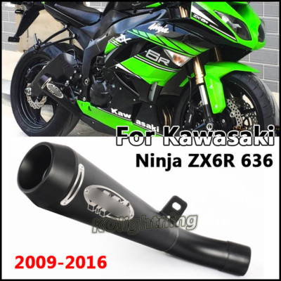 For Kawasaki Ninja ZX6R 636 2009-2016 Slip-on Connect Pipe Exhaust Muffler Pipe | eBay