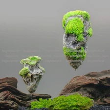 Floating Rock Stones Ornament Aquarium  Fish Tank Avatar Moss Plant Landscape