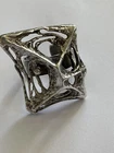 Karl Laine Finland Vintage Brutalist Ring Sterling Silver vtg estate 605