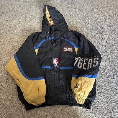 Vintage 90s Logo Athletic Philadelphia 76ers Sixers NBA Jacket
