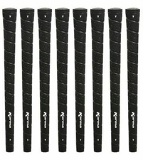 Karma Buffed Tour Wrap Standard Black 8 Piece Golf Grip Bundle - New!
