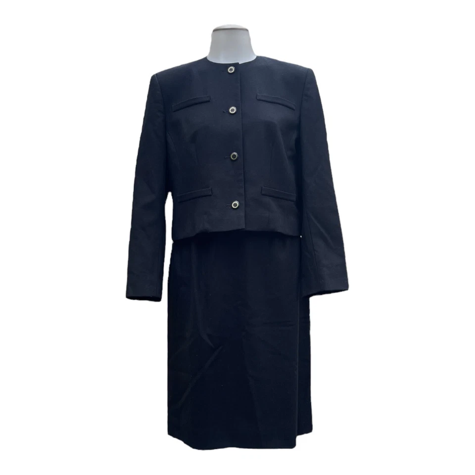 Conjunto de 6 faldas de lana vintage años 50 PENDLETON para mujer traje chaqueta clásico NEGRO NUEVO NOS Foto 2 de 4