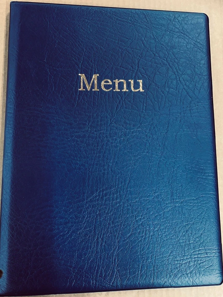 SPIRITUALGATEWAY TEN (10) A4 MENU HOLDERS/COVERS/FOLDERS IN BLUE