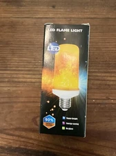 LED Flame Effect Light Bulb- Simulated Nature Fire Flicker Lamp, E26 USA Base 9w