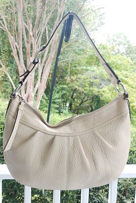 Coach F13730 Vintage MEDIUM Cream Soho Y2K Pleated Leather