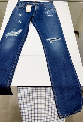 ROBERTO CAVALLI MENS  MEDIUM WASHED DENIM JEANS Sz 31 NWT  ITALY  