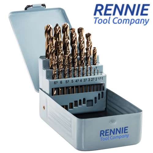 Cobalt Jobber Twist Drill Bit Sets For Drilling Stainless Steels & Hard Metals