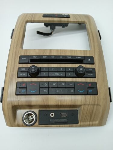 2011-2012 Ford F150 Radio Face Climate Control Panel BL3T-18A802-DD Wood Grain - Picture 2 of 12