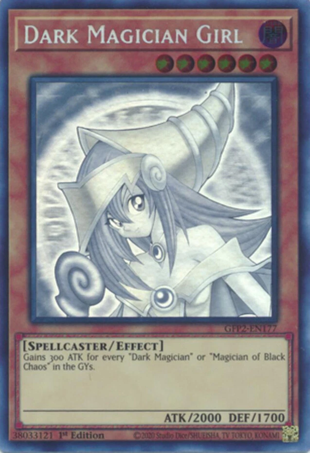 Yugioh: 1x Dark Magician Girl - GFP2-EN177 - Ghost Rare - 1st Edition - NM Ghost
