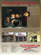 2003 Print Ad of Canopus Custom Drum Kit