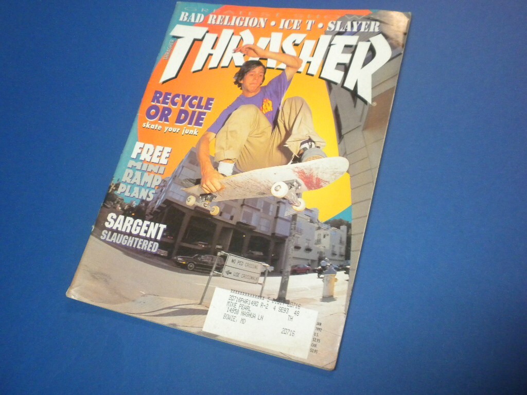 Thrasher magazine 1992 January スケートボード Thrasher