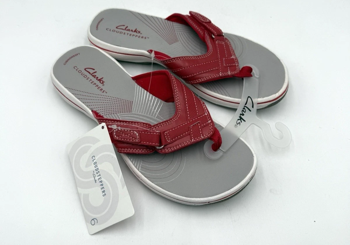 Clarks BREEZE SEA sandalo donna NUOVO rosso più taglie