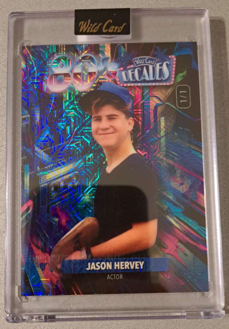 JASON HERVEY 1/1 2024 Wild Card 80's Decades One of One Wonder