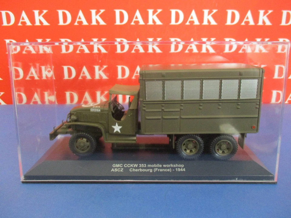 Die cast 1/43 Modellino Camion Truck GMC CCKW 353 Mobile Workshop ASCZ Cherbourg - Immagine 4 di 4