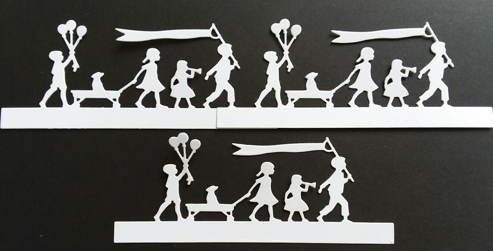 Merching Paper Children Marching Paper Die Cut Embellishment Scrapbooking Craft Card ...