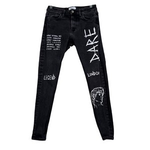 Legend London Black Skinny Ripped Knee Jeans Legend London Jeans