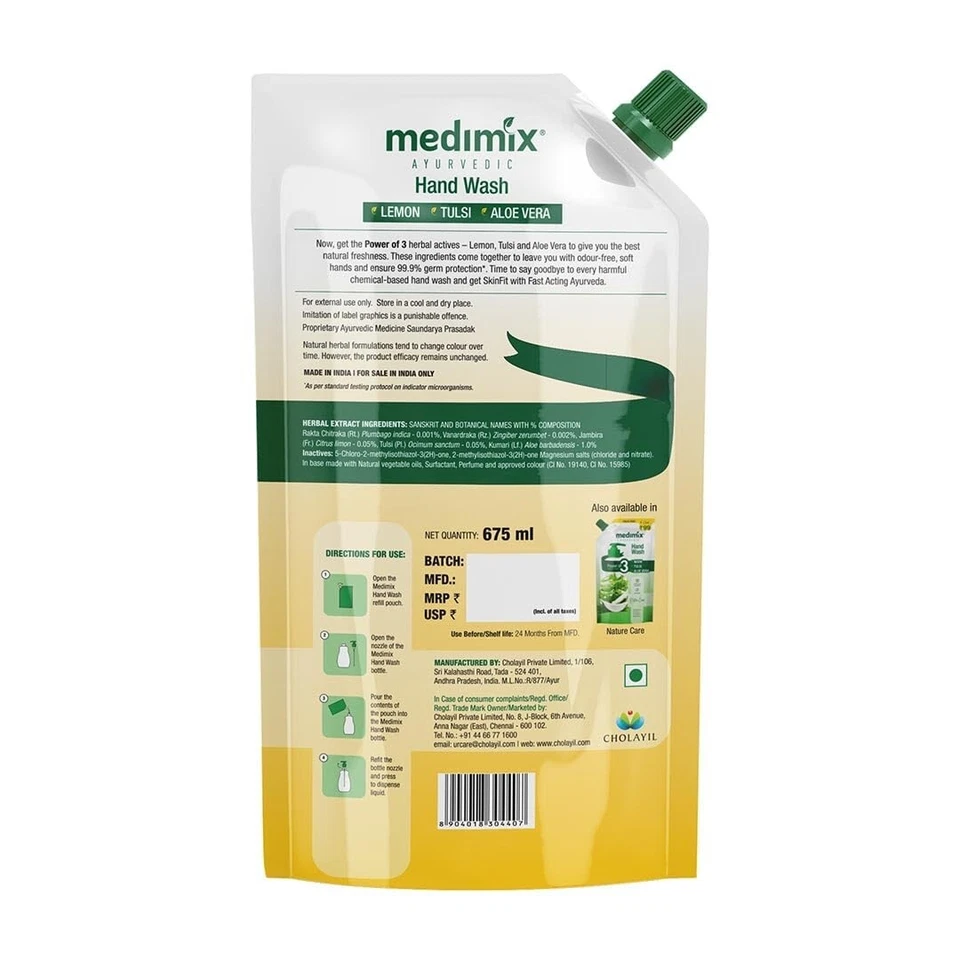 Medimix Ayurvedic Nature Fresh Handwäsche Nachfüller mit Zitrone, Tulsi & Alo... - Bild 2 von 4
