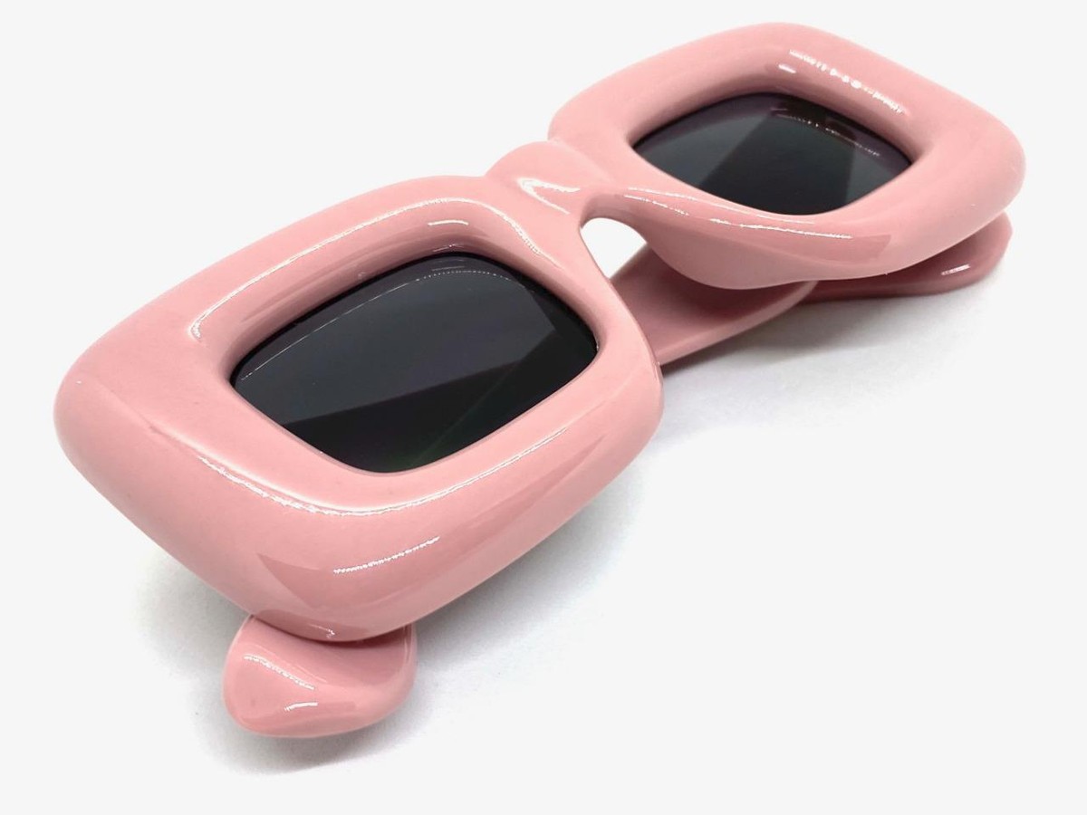 Large pink oversized clear sunglasses party rave Amazon.com: Geopty 10 Pack Colorful Party Sunglasses for  main image 2