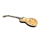Haze E-239GC Semi-Hollow Body, Spalted Maple Veneer Electric Guitar+Free Gig Bag
