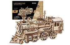 350PCS ROKR Locomotive Model 3D Wooden Puzzle Kit Steam Train Toy Christmas Gift
