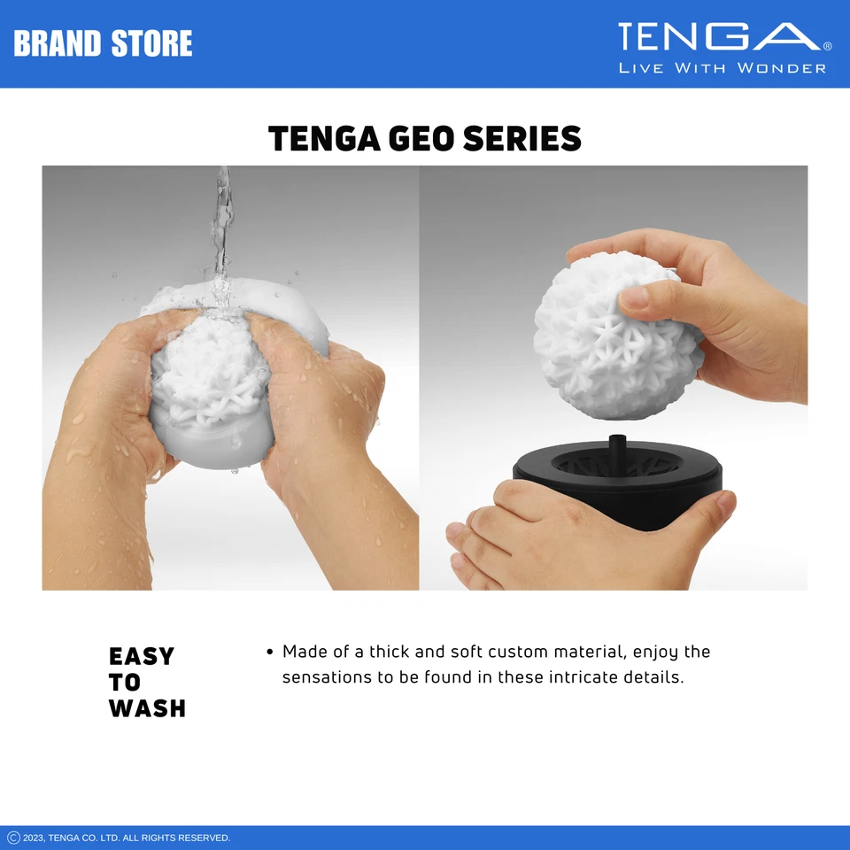 Masturbador/Stroker masculino reutilizable TENGA Geo con estuche y soporte de secado nuevo en caja nuevo con etiquetas Foto 4 de 4